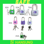 한성건재선구철물 | 한성정밀 세이프 자물쇠 25A 38A 45A 52A 70A 열쇠 동일키 (색상랜덤) : 대흥철물건재