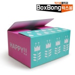 쇼핑몰 코팅 칼라 디자인 택배박스 행복박스 BOX4201 180X120X80 200장 : 박스봉패키지