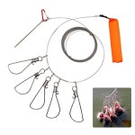 (주)마스터클립(MASTER CLIP Co., Ltd.) | 667822 JSHANMEI Fishing Stringer Clip Fish Lock Stainless Steel Wire Rope Lanyard Live Fis : 해피웰빙