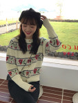 플라워 패턴 스트라이프 가디건 : 럭스블리