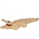 레고부품 동물 - Tan 악어 Alligator / Crocodile with 20 Teeth with Red Eyes Pattern with (18904c03pb01) 브릭마켓 : 브릭마켓
