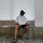 오버핏 빅사이즈 부드러운 면 30수 3컬러 비인더블랙 BBLK 반팔 : 비 인더 블랙