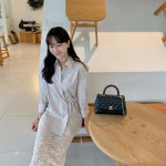 세일상품 H라인 플라워 레이스 미디 스커트 : 공블비
