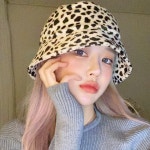 (국산고퀄!)달마시안 레오파드 벙거지모자 버킷햇 트윈룩코디 커플룩코디ok하이틴룩 레트로룩 : 효미르