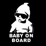 차량용 아기가 타고있어요 스티커 baby in car baby on board : Lucky Cho