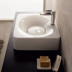SCARABEO(스카라베오) ART6003 FUJI50R 커버포함 1홀 탑볼및벽붙이 세면기 : 욕실다움