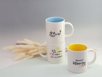 캘리머그컵 답례품 손글씨 손그림 집들이선물 사과나무공방 : 사과나무 공방