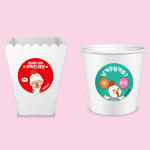 사월삼계탕통닭찜닭 | 치킨 배달스티커 원형 40mm 리뷰 배민 서비스 감사 손편지 통닭 찜닭 삼계탕 : 오뿐아트