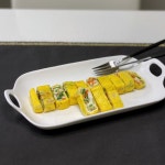 둘리김밥and갈비찜 | 긴사각 손잡이 갈비찜 그릇 직사각 귀접시 계란말이 생선 김밥 떡볶이 치킨 수육 상차림 : 라운드 원