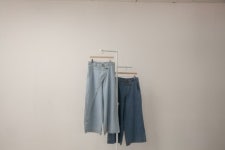 시앤피에이치알랩 | 데님 랩 언벨런스 바지 바이오 워싱 랩 와이드 팬츠 : 시앤브로