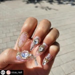 셀프 젤 네일파츠 100파츠 풀스톤큐빅 재료 페디큐어 봄 여름네일 다이아스톤 크리스탈 : 셀럽네일버킷