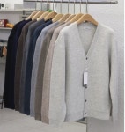 LOGAN 캐시 Y넥 하찌 가디건 로건 핀스 포근 라이크 코너 (soft fabric) : 스트릿모던