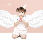 엠아이엔디자인 | 포인트 뮤럴벽지 엠아이엔젤 (IW6200) 포토스팟 날개벽화 : 더이지시트