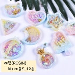크리스탈 레진 에폭시 실리콘 쉐이커 몰드 12종 금형 DIY세트 공예 아트 주얼리 : 주식회사리드업