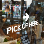 pick up here 가게 음식점 카페 픽업 안내 레터링 스티커 : 코이핀즈