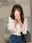 (2color)모드니 리본 실크 머리띠 헤어 밴드 : 프렌치오브