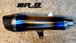 FORZA 300,350 MRB-PR2 메가폰 HEX 블루티탄도금 풀시스템 배기 머플러 : MrB 미스터바이커스