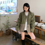항공 점퍼 오버핏 자켓 / 카키 : 디디클로젯