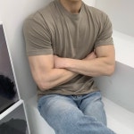 이앤디무드 남자 소프트 머슬핏반팔 티셔츠 : 이앤디무드