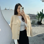 봄 트위드 자켓 2Color : 더미드나잇블루