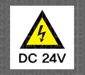 DC 24V 스티커 5x5cm : 베사메무쵸