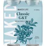 Naked Life 네이키드라이프 논알콜 칵테일 클래식 G&T 250ml 12캔 : 올인글로벌