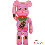 베어브릭 마네키네코 복숭아색 투명 도금 1000% BEARBRICK Manekineko : 미스박의 아트날다