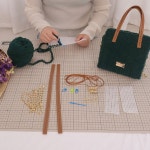 코바늘 DIY 가방 키트 3종 가방만들기 미니백 숄더백 버킷백 데일리백 봄여름 핸드백 보들보들 겨울가을 니트가방 : 단디판다