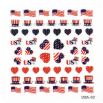 유에스에이USA네일 | 네일쎈 USA 네일아트스티커 USA-02 : 네일쎈