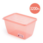미라네주방 김치통 미라클통황토 숙성용기 야채보관용기 도시락통 3200ml : 미라네주방