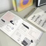 정사각 다이어리 만년 빈티지 노트 일기장 만년형 대학생 감성 데일리 PVC 위클리 플래너 : 근처문구점