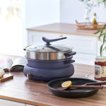 에버홈 전기찜기 전기그릴 멀티쿠커 4L대용량 전골팬 오연수찜기 그릴팬 핫플레이트 찜망 : 에버홈