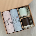 환갑타올2p+모래머그2p 칠순 결혼식 돌잔치 돌 답례품 (30개이상 단가) : 땡스샵답례품
