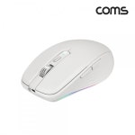 RT684 Coms LED무선블루투스혼용마우스화이트,White,블루투스v5.1/무선2.4Ghz,하이브리드,무소음,사이드버튼,C타입충전,USB3.1(TypeC)...