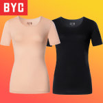 BYC 여성 히트텍 히트택 보디히트 발열내복 동내의 상의 반팔 : B Y C 중앙유통