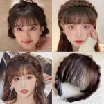 앞머리 포인트 가발 헤어뱅 스타일 땋은머리띠 : 다e나몰