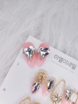 프리미엄네일 핑크그라데이션 댕글스톤 수제네일팁 핸드메이드 : 이엘이네일