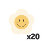 스마일 데이지 스티커 20매 : 고고커피 스토어