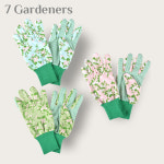아시안면다이 | 아시안핏 여성용 영국 로즈 프린팅 가드닝 면장갑 3종 세트 원예 가든 용품 : 7 Gardeners