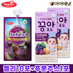 아이배냇 꼬마 끙아젤리 10스틱+아기푸룬주스 1포 : 소다생활건강