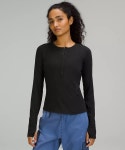 룰루레몬 여성 라이트웨이트 하이킹 긴팔 헨리넥 티셔츠 기능성 운동복 lululemon : Canby