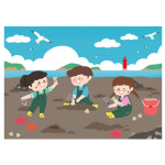 갯벌체험 현수막 갯벌놀이 포토존 현수막 제작 140x100cm 06번 : 키즈나래디자인