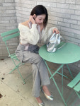 shorts fur inbetween cardigan 쇼츠 퍼 인비트윈 가디건 : 뮤미노