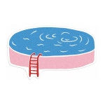 수영장 러그 디자인러그 포인트 여름 거실 침실 카페트 : 해외구매대행하자