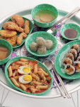뉴트로 멜라민 옛날 분식 그릇 떡볶이 접시 쑥색 멜라민 스낵접시 1P : 데이즈룸