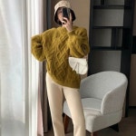 디오에스남도꽈배기 | 꽈배기니트 여성 여자 니트 겨울 가을 풍성한 베이직 스웨터 : 에스디오유통