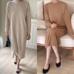 세일 당일 블룸 헬렌 라운드 원피스 루즈핏 임산부 하객룩 캐시미어원피스 홀가먼트원피스 : 더 에르넬