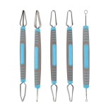 수제 DIY 플라스틱 손잡이 더블 헤드 링 조각 칼 도자기 질감 도구 점토 도구 : 글로벌 에스피