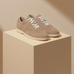 에레노 스티치드 스니커즈 베이지 (스웨이드 양가죽) ERENO SNEAKERS : 에레노:ERENO