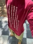 Wish lettering long sleeve(4C)-위시 레터링 프린팅 롱슬리브 긴팔 : 딥더나잇